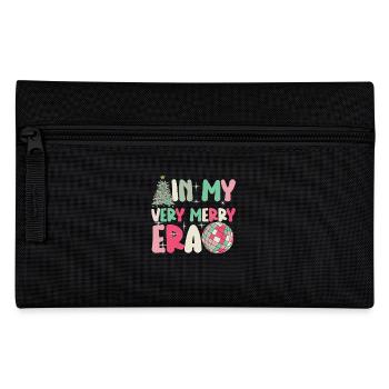 Weihnachten Xmas Spruch In My Very Merry Era - Federtasche - Schwarz - Vorne