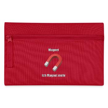 Magnet Meme T-Shirt – Funny German Sayings S - Pencil Case - red - Front