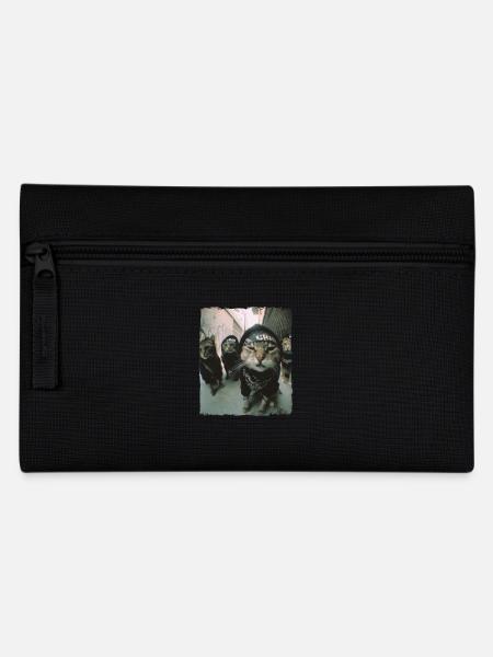 Gangster Katzen Streetwear Cooles Katzenmotiv - Federtasche - Schwarz