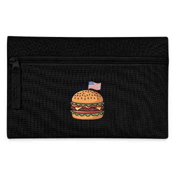  Cheeseburger Patriotic Independence Day 4th of - Federtasche - Schwarz - Vorne