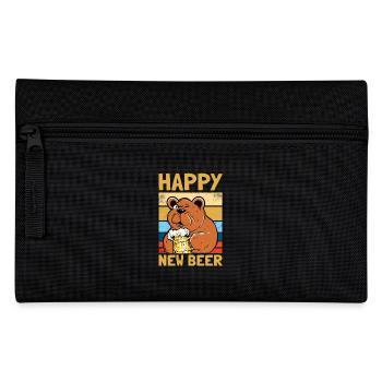 Happy new beer beer drinker New Year's Eve beer - Pencil Case - black - Front