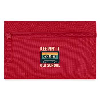Keepin' It Old School Hip Hop Kultur Retro - Federtasche - Rot - Vorne