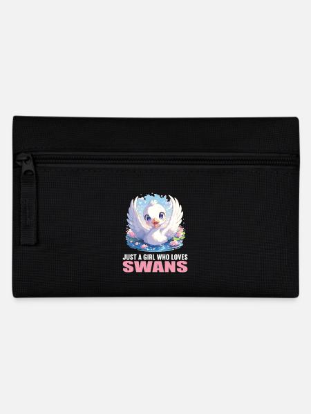 Schwäne Schwan - Federtasche - Schwarz