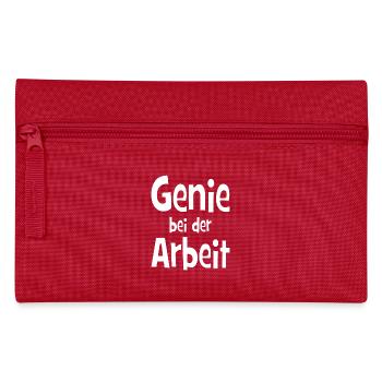 Genius at work - office - job - work - Pencil Case - red - Front