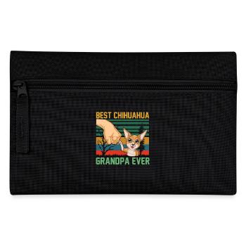 Bestes Chihuahua Opa Ever Grafik T-Shirt - Federtasche - Schwarz - Vorne