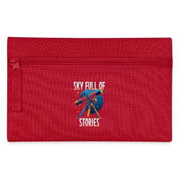 Astronom Sterngucker Stargazer Sky Full Of Stories - Federtasche - Rot - Vorne