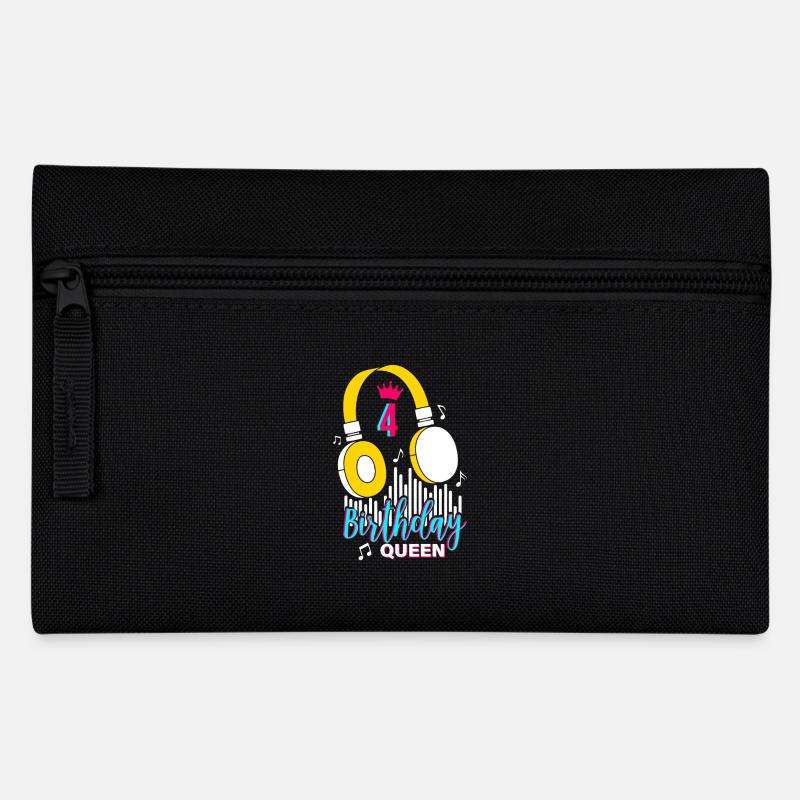 Birthday Queen 4. Geburtstag - Federtasche - Schwarz