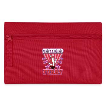 Certified furry - Pencil Case - red - Front