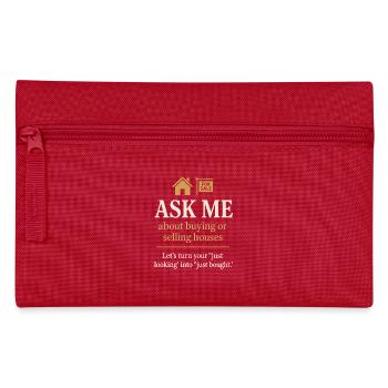 Posez-moi des questions sur l’achat ou la vente de maisons - Trousse - rouge - Devant