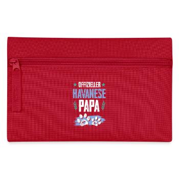 Havanese dog dad - Pencil Case - red - Front