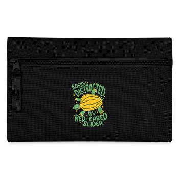 Red-eared Turtle - Pencil Case - black - Front