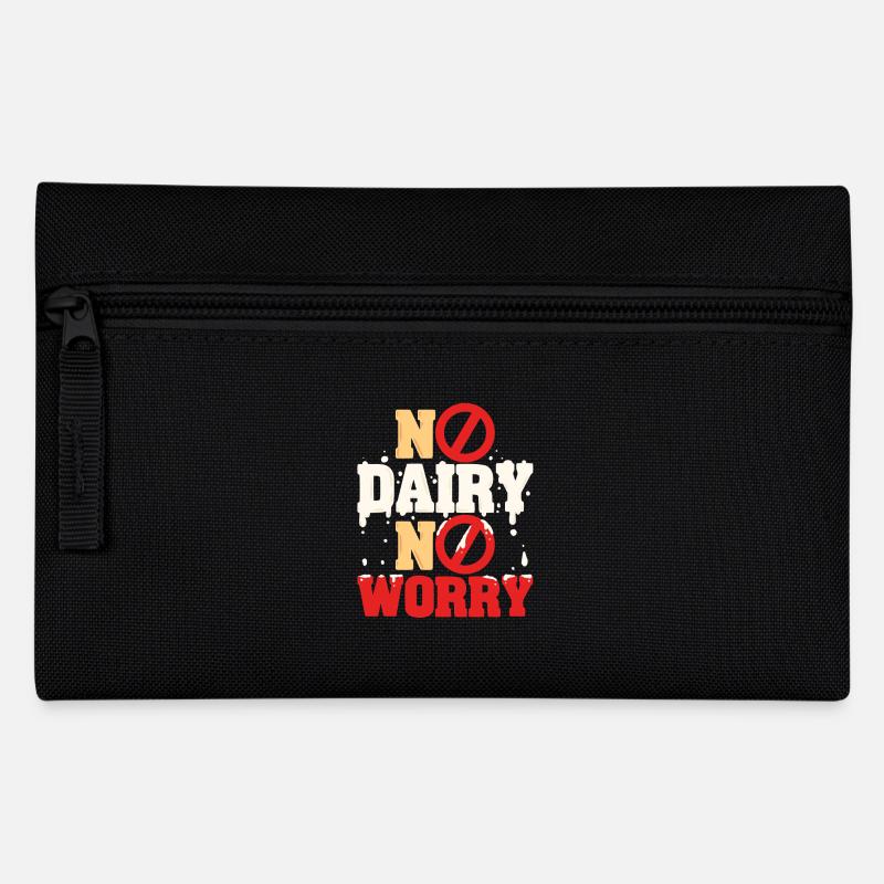 Lactose intolerance No Dairy No Worry - Pencil Case - black