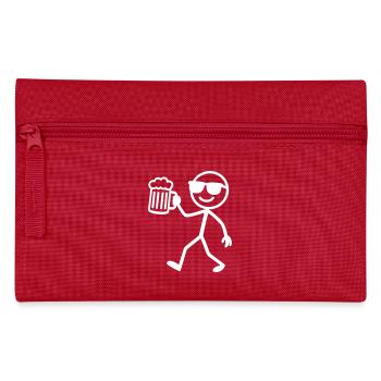 Stick Figure Beer - Pencil Case - red - Front