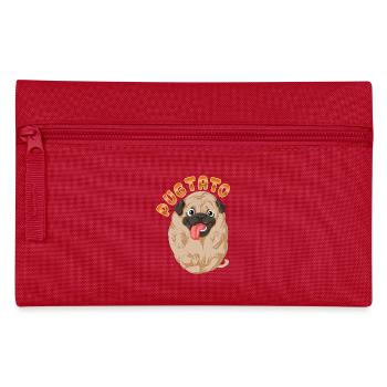 Pugtato Mops Kartoffel Lustig - Federtasche - Rot - Vorne