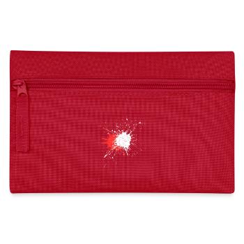 Abstract paint spraying technique on black - Pencil Case - red - Front
