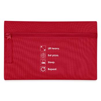 Soulever des charges lourdes. Manger de la pizza. Dormir. Répéter. - Trousse - rouge - Devant