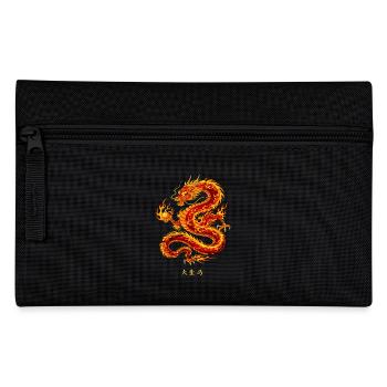 Mächtiger Chinesischer Feuerdrache - Federtasche - Schwarz - Vorne