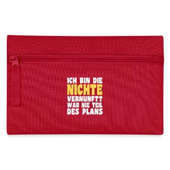 Nièce motif familial - Trousse - rouge - Devant