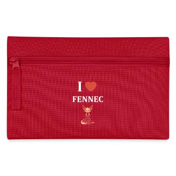 J aime Fennec - Trousse - rouge - Devant