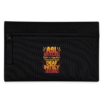 ASL Lehrer Deaf-inetly ASL Teacher - Federtasche - Schwarz - Vorne