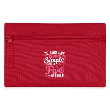 Rugby Humor Gift Women Rugby 5-a-side - Pencil Case - red - Front
