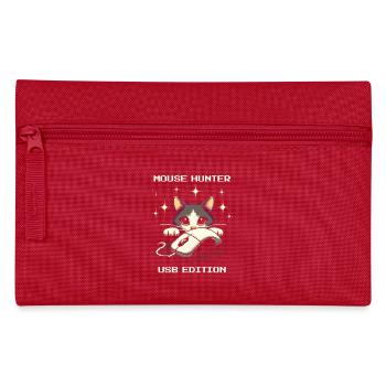Mouse Hunter USB Edition | Cat Gaming Humor - Pencil Case - red - Front