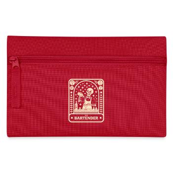 Barkeeper Barmann The Bartender Tarot Cocktail - Federtasche - Rot - Vorne
