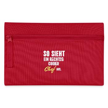 So sieht ein echt cooler Chef aus - Federtasche - Rot - Vorne
