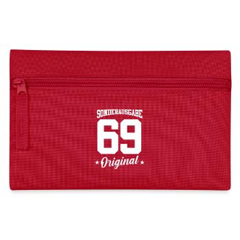 69 Geburtstag - Federtasche - Rot - Vorne