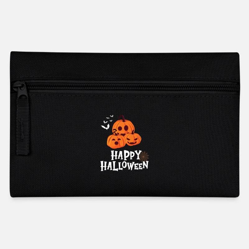 Friendly Pumpkin - Happy Halloween - Pencil Case - black