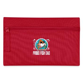 Fischzüchter Aquarianer Fischzucht Proud Fish Dad - Federtasche - Rot - Vorne