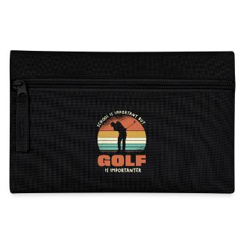 Golf Ist Wichtiger Als Schule Retro - Federtasche - Schwarz - Vorne