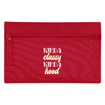 Kinda classy kinda hood Typography - Federtasche - Rot - Vorne