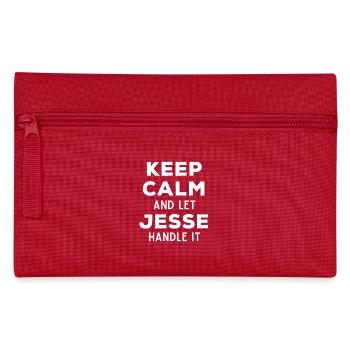 Keep Calm Lass Jesse das regeln Lustiger Spruch - Federtasche - Rot - Vorne