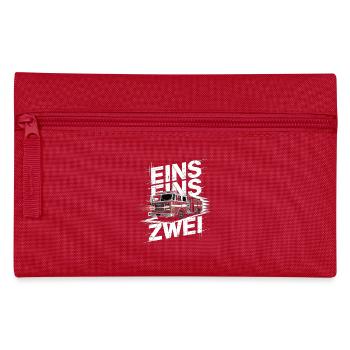 Fire Brigade Saying – 112 Emergency Call Hero in Action - Pencil Case - red - Front