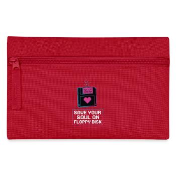 Speichere Deine Seele Auf Floppy Disk - Federtasche - Rot - Vorne