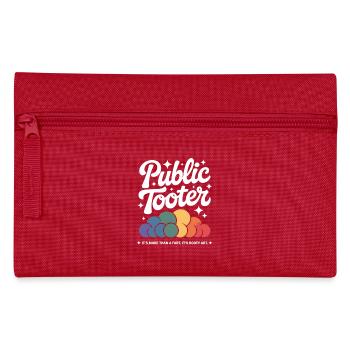 Public Tooter Rainbow Clouds - Pencil Case - red - Front