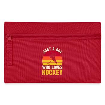 Hockey Eishockey Eishockeyspieler Geschenk - Pencil Case - red - Front