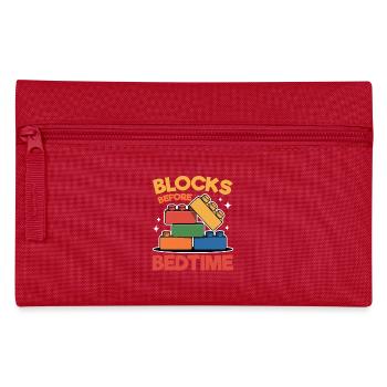 Building Blocks Kids Brick Builder - Pencil Case - red - Front