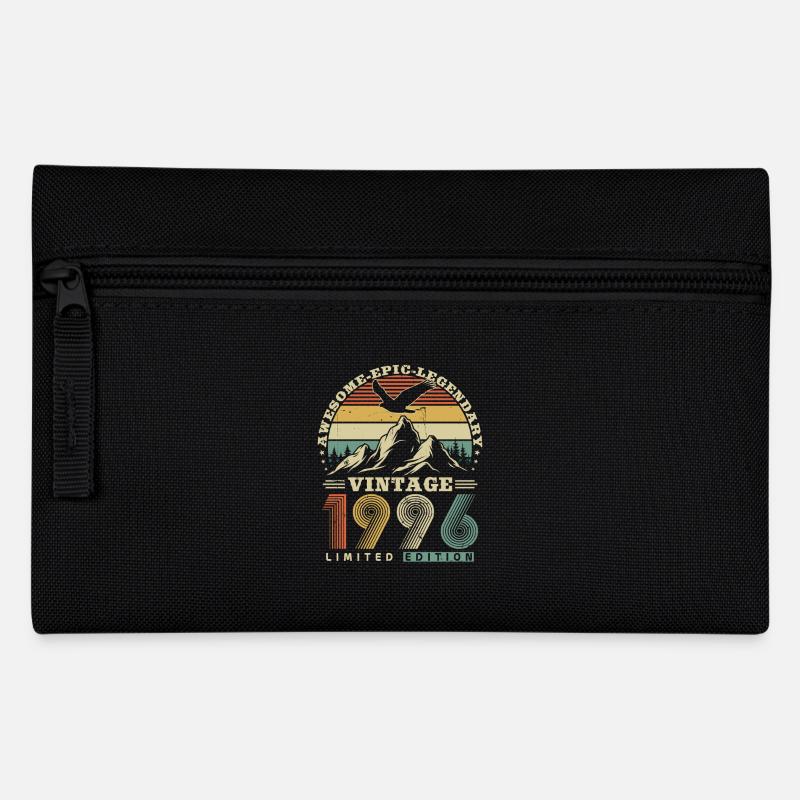 1996 Vintage Vintage Birthday Retro Gift - Pencil Case - black