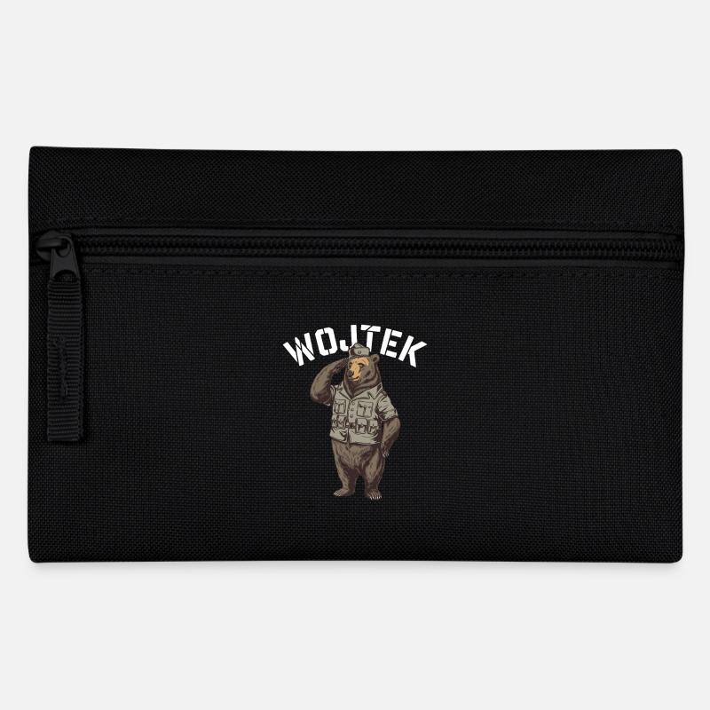 Wojtek Explorer Bear - Pencil Case - black