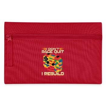 Building Blocks Gamer Gaming Brick Builder - Pencil Case - red - Front