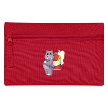 Nilpferd Bier - Federtasche - Rot - Vorne
