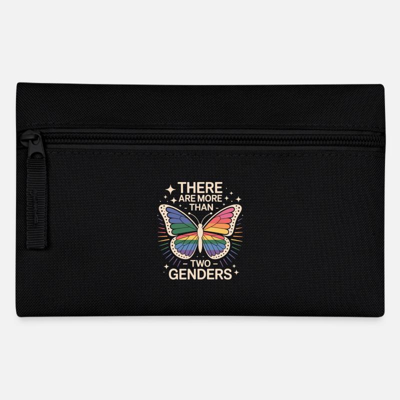 Chemise LGBTQ papillon arc-en-ciel pour la diversité - Trousse - noir