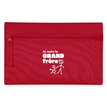 Je suis le Grand Frère Humour et Fierté Familiale - Trousse - rouge - Devant