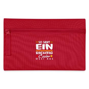 So Sieht Ein Cooler Ossi Spruch DDR Stolz - Federtasche - Rot - Vorne