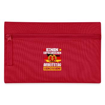 Erfolgreicher Arbeitstag Genossen Ossi Spruch DDR - Federtasche - Rot - Vorne