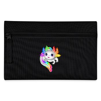 Rainbow colorful axolotl - Pencil Case - black - Front