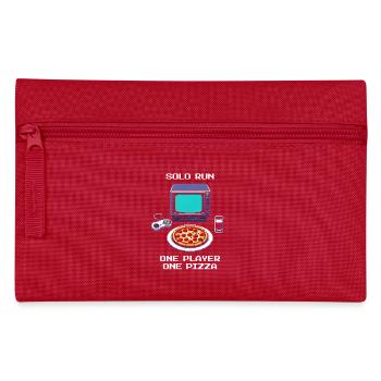 Course en solo : un joueur, une pizza | Jeu solo - Trousse - rouge - Devant