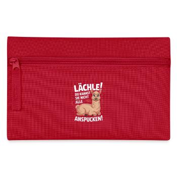 sourire, on ne peut pas cracher sur tous ces alpagas - Trousse - rouge - Devant